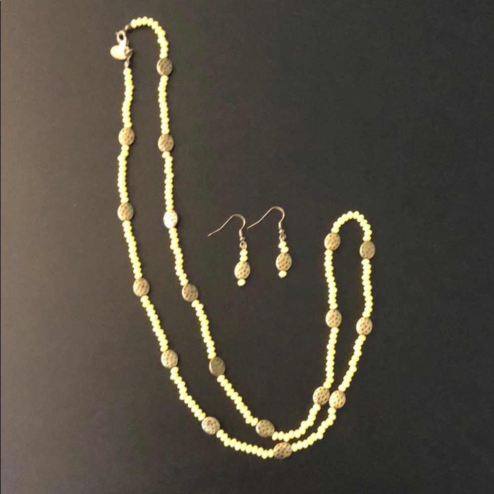 Matching earring and necklace set